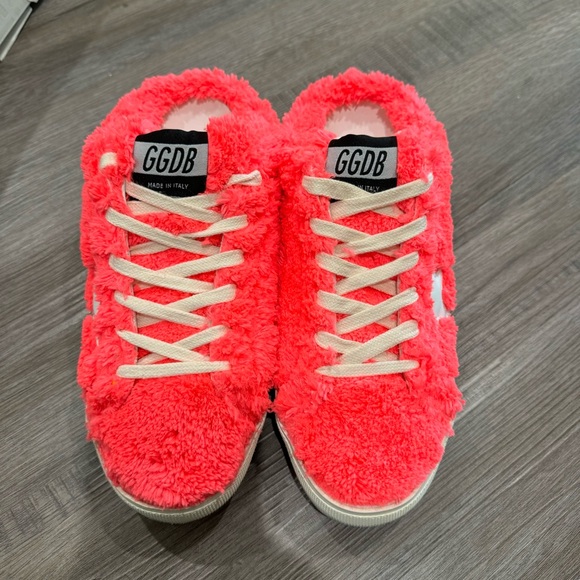Golden Goose Superstar Sabot Fuchsia White Slip On Shearling Sneakers - Picture 5 of 15
